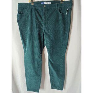 Old Navy High Rise Rockstar Super Skinny Corduroy Pant Ocean Scene Green size 24
